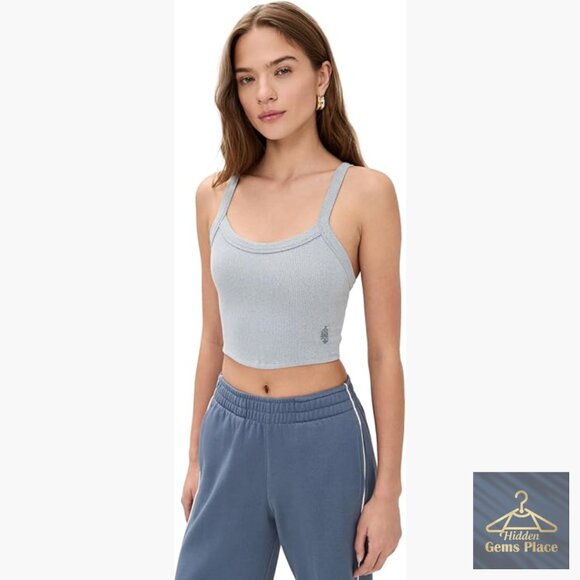 Tops - Stretchy Knit Cami Top with Square Neckline for Activewear